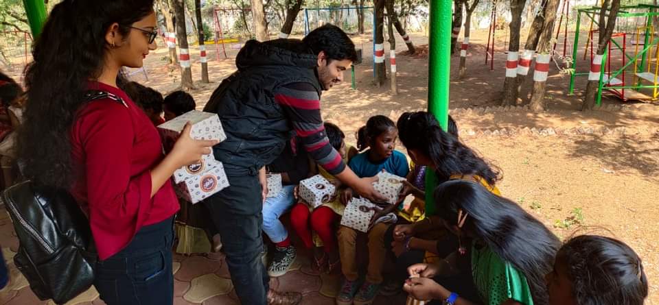 Sourav Dash doing CSR