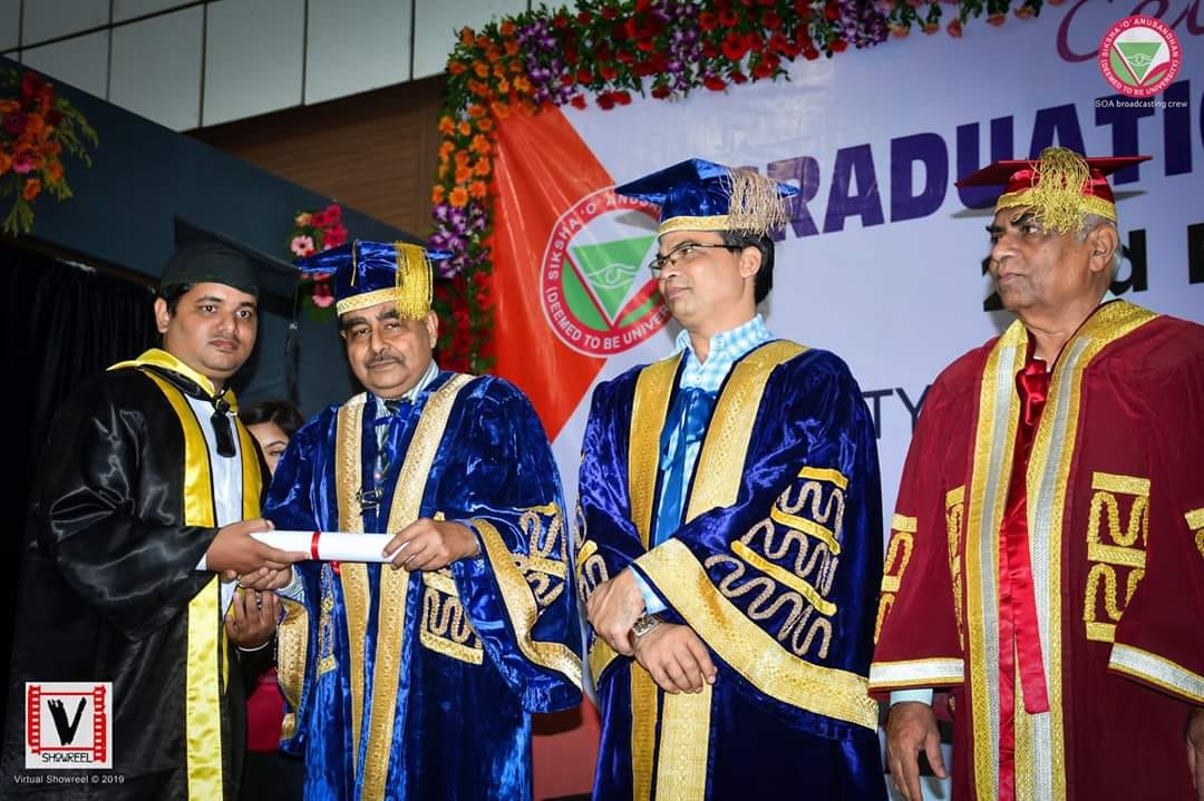 Sourav Dash post graduation convocation ceremony